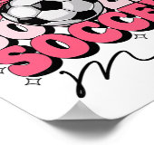 Groovy Voetbal Moeder Moeder Coquette Strik Voetba Poster (Hoek)