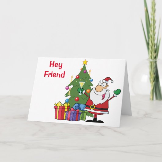 GROOVY VOLWASSEN VRIEND'S KERST FEESTDAGEN KAART (Voorkant)