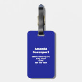 Groovy Vrede Tekens Regenboog Patroon Bagagelabel (Achterkant verticaal)