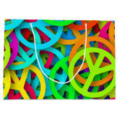 Groovy Vrede Tekens Regenboog Patroon Groot Cadeauzakje (Achterkant)