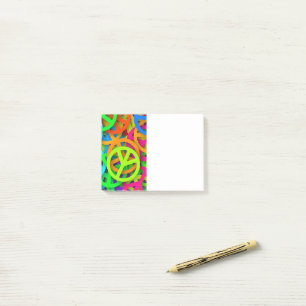 Groovy Vrede Tekens Regenboog Patroon Post-it® Notes
