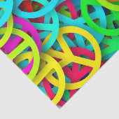 Groovy Vrede Tekens Regenboog Patroon Tissuepapier (Detail)