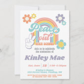 Groovy Vrede Uit Middelbare School Afstudeerfeest Kaart (Voorkant)