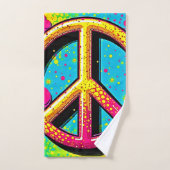 Groovy Vredesbloem Power Bad Handdoek (Handdoek)