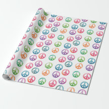 Groovy vredestekens waterverf stijl hippie liefde