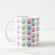 Groovy vredestekens waterverf stijl hippie liefde