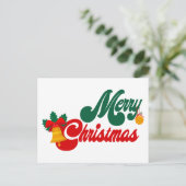 Groovy vrolijk kerstfeest briefkaart (Staand voorkant)