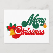 Groovy vrolijk kerstfeest briefkaart (Voorkant)