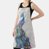 Groovy Waterverf Peacock Bird Art Schort (Insitu)