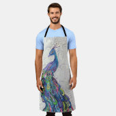 Groovy Waterverf Peacock Bird Art Schort (Gedragen)