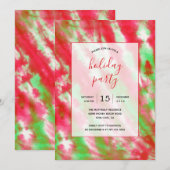 Groovy Waterverf Tie Dye Fun Hippie Vakantie Party Kaart (Voorkant / Achterkant)