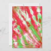 Groovy Waterverf Tie Dye Modern Boho Hippie Foto Feestdagenkaart (Achterkant)