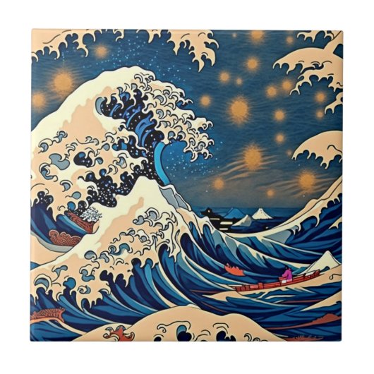 Groovy Wave Retro Keramische Tegel Bold Vibes Tegeltje (Voorkant)