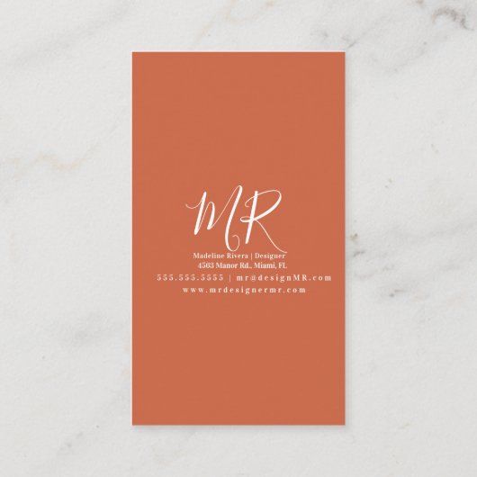 Groovy Waves Artist Handmade Artisan Designer Visitekaartje (Achterkant)