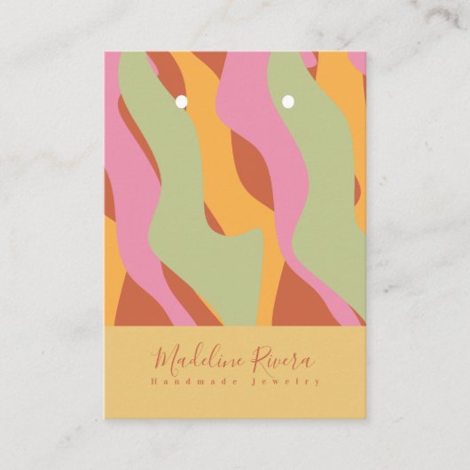 Groovy Waves Handgemaakte Artisan Earing Display C Contactkaartje (Voorkant)