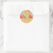 Groovy Waves Handmade Ambachtelijke Verpakking  Ronde Sticker (Tas)