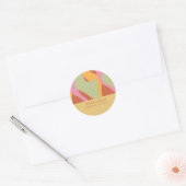 Groovy Waves Handmade Ambachtelijke Verpakking  Ronde Sticker (Envelop)