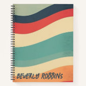 Groovy Waves Retro Notitieboek (Voorkant)