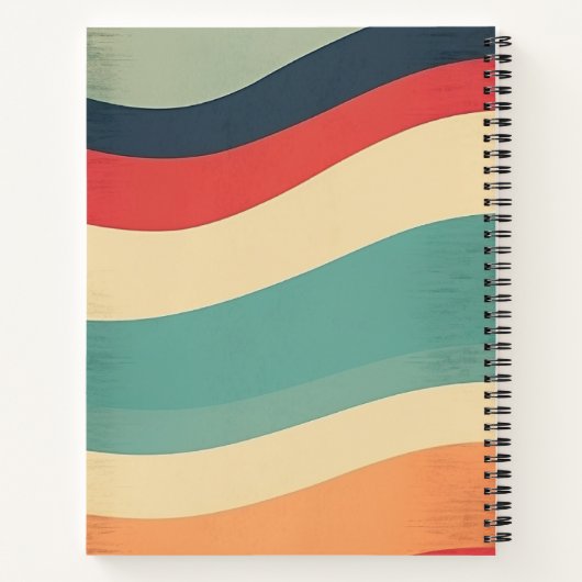 Groovy Waves Retro Notitieboek (Achterkant)