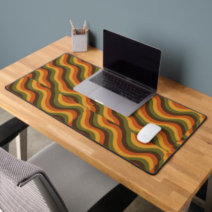 Groovy Waves Retro Patroon - 70s Vintage Stijl Bureaumat