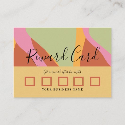 Groovy Waves Rewards Loyalty Zakelijk Contactkaartje (Voorkant)