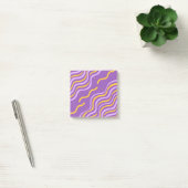 Groovy Wavy Stripe Paarse Gele Abstracte Lente Post-it® Notes (Kantoor)