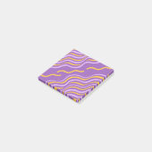 Groovy Wavy Stripe Paarse Gele Abstracte Lente Post-it® Notes (Schuin)