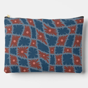 Groovy Wavy Trippy 60s Bloem Controles Blauw Rood Etui
