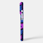 Groovy Wavy Trippy 60s Bloem Controles Blauw Roze Case-Mate iPhone Case (Achterkant / Links)