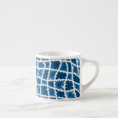 Groovy Wavy Trippy 60s Bloem Controles Blues Espresso Kop (Rechts)