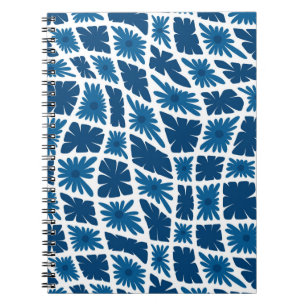 Groovy Wavy Trippy 60s Bloem Controles Blues Notitieboek