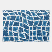 Groovy Wavy Trippy 60s Bloem Controles Blues Theedoek (Horizontaal)