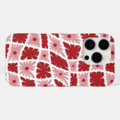Groovy Wavy Trippy 60s Bloem Controles Rood Roze Case-Mate iPhone Case (Achterkant (horizontaal))