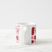 Groovy Wavy Trippy 60s Bloem Controles Rood Roze Espresso Kop (Achterkant)