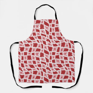 Groovy Wavy Trippy 60s Bloem Controles Rood Roze Schort