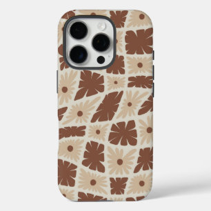 Groovy Wavy Trippy 60s Flower controleert neutraal iPhone 16 Pro Hoesje