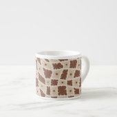 Groovy Wavy Trippy 60s Flower controleert neutraal Espresso Kop (Voorkant rechts)
