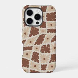 Groovy Wavy Trippy 60s Flower controleert neutraal iPhone 16 Pro Hoesje