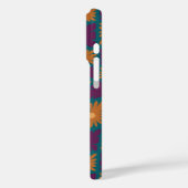 Groovy Wavy Trippy 60s Flower Controls Sinaasappel Case-Mate iPhone Case (Achterkant / Links)