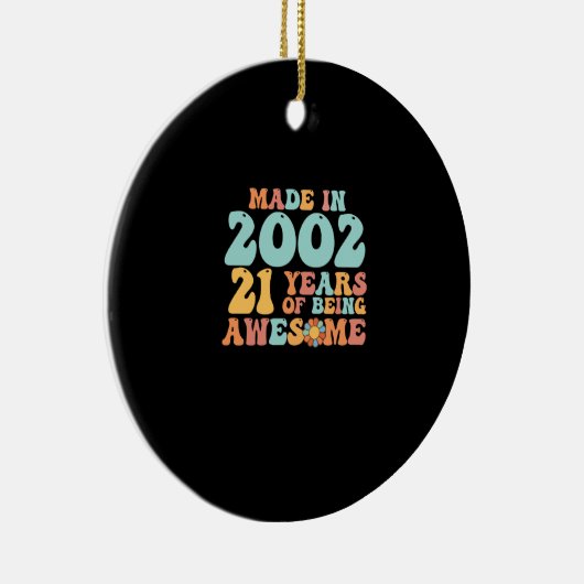 Groovy werd in 2002 21 jaar Geweldige Keramisch Ornament (Rechts)