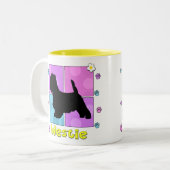 Groovy Westie Tweekleurige Koffiemok (Voorkant links)