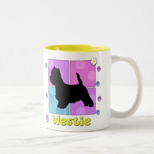 Groovy Westie Tweekleurige Koffiemok (Rechts)