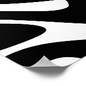 Groovy White and Black Art, door Zebra geïnspireer Poster (Hoek)