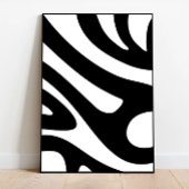 Groovy White and Black Art, door Zebra geïnspireer Poster