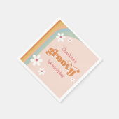 Groovy White Daisies Girl's 1e verjaardag Servet (Hoek)