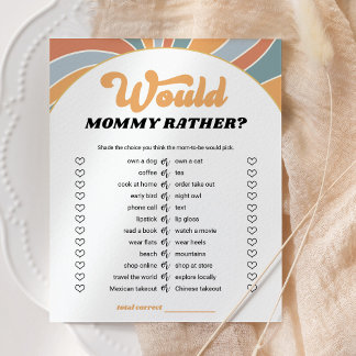 Groovy wil liever Baby shower spel