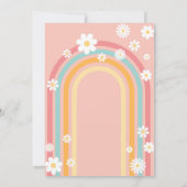 Groovy Wild en Drie Boho Daisy Rainbow Birthday Kaart (Achterkant)