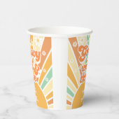 Groovy wild en drie retro zon kinderen verjaardag papieren bekers (Rechts)