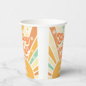 Groovy wild en vier retro zon kinderen verjaardag papieren bekers (Rechts)