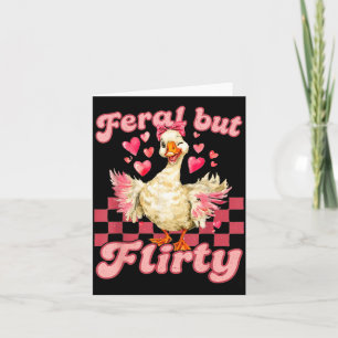 Groovy Wilde maar flirterige Dwaze Gans Valentijn  Kaart